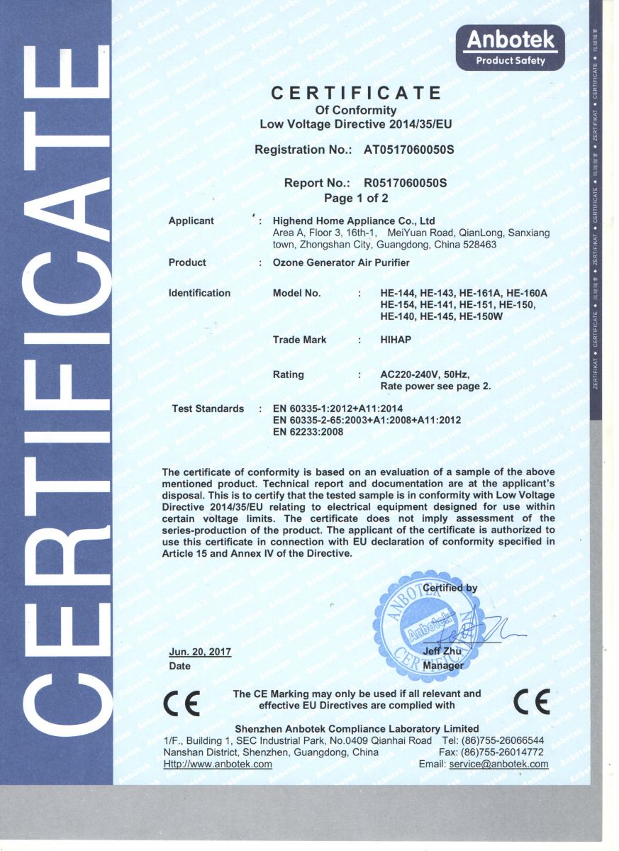 lvd Certificate